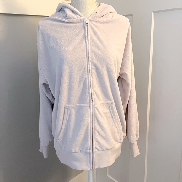 Aritzia Tops - Aritzia TNA Towel Terry Boyfried Zip Hoodie